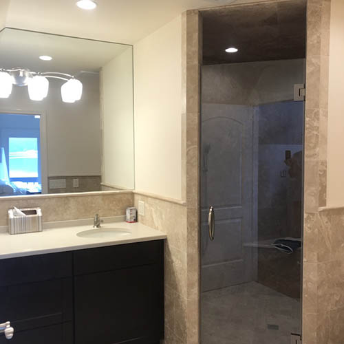 Lake Mohawk Sparta Bathroom Remodel Tile Vanity Design Rendering Marble