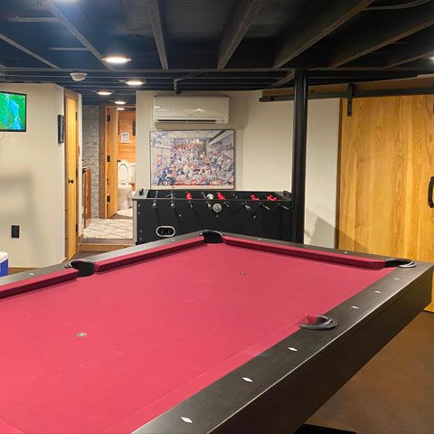 custom man cave finished basement