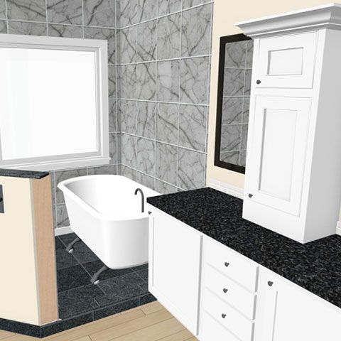 bathroom 3d rendering design